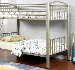 English Elm Transitional Twin Over Full Solid Wood Bunk Bed with Storage Drawers and Reversible Ladder Gold Metal 79.38 L x 43 W x 65 H B2741P595011
