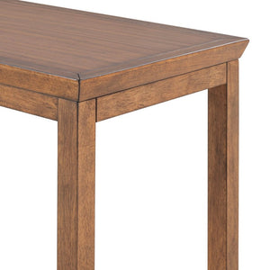 English Elm Sofa Table and Three Rhinestone Upholstered Stools Walnut Poplar Wood Entertaining Set B2741P597630