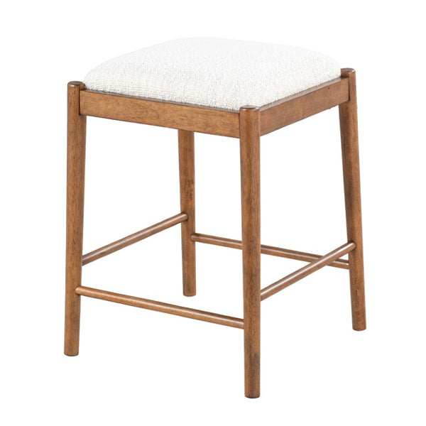 English Elm Sofa Table and Three Rhinestone Upholstered Stools Walnut Poplar Wood Entertaining Set B2741P597630