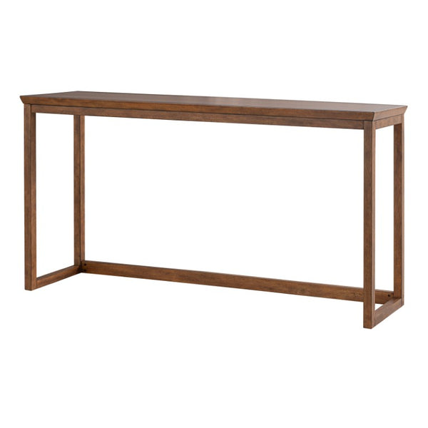 English Elm Sofa Table and Three Rhinestone Upholstered Stools Walnut Poplar Wood Entertaining Set B2741P597630