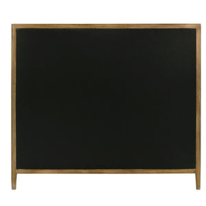 English Elm Natural Oak Trim King Panel Bed Beige Upholstered Headboard with Slat Support B2741S00958