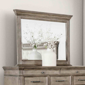 English Elm Traditional Oak Veneer Dresser with Mirror Bun Feet and Smooth Ball Bearing Drawers B2741S00963