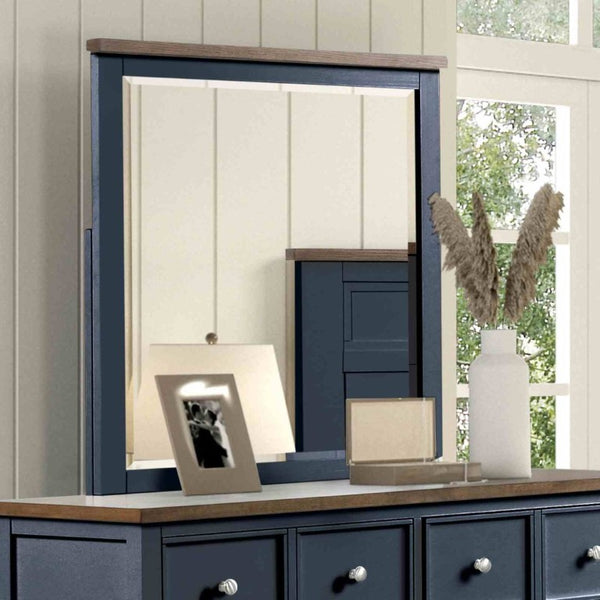 English Elm Farmhouse Style Dresser with Mirror Pinewood Build Dovetail Joinery Eight Smooth Drawers B2741S00982