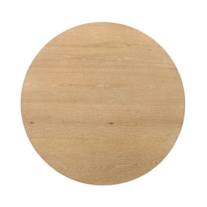 English Elm Contemporary Round Pedestal Cocktail Table Oak Veneer Cone Base Living Room Accent Oak B2741S00986