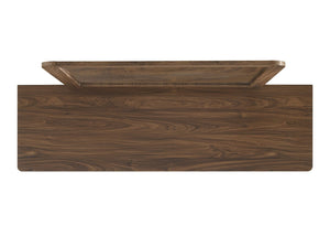 English Elm Walnut Six Drawer Dresser with Mirror Solid Wood Mid-Century Bedroom Storage B2741S01056