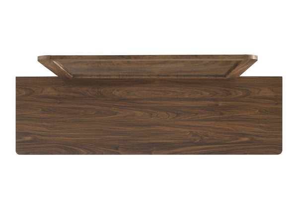 English Elm Walnut Six Drawer Dresser with Mirror Solid Wood Mid-Century Bedroom Storage B2741S01056