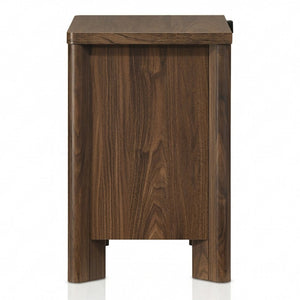 English Elm Walnut 3 Piece Bedroom Set with LED Headboard Nightstands and USB Charging Ports Queen B2741S01061