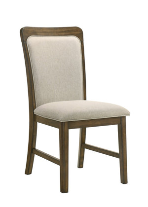 English Elm 6Pc Extendable Rectangular Dining Set with Upholstered Chairs Bench and Warm Wood Finish 6pc with Extendable Table, Chairs & Bench B2741S01070