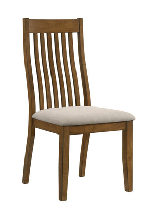English Elm 7Pc Extendable Rectangular Dining Set with Wood Grain Table and Upholstered Side Chairs 6pc with Chairs and Bench B2741S01079