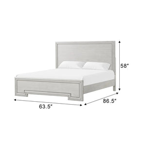 English Elm Twin Over Full Bunk Bed with Storage Drawers Attached Ladder Transitional Kids Room Antique White Queen Engineered Wood, Rubber Wood B2741S01135