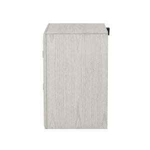 English Elm Simple Gorgeous Rustic White Solid Wood Eastern King Panel Bed and Nightstand Bedroom Set B2741S01139