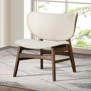 English Elm Transitional Solid Frame Counter Stools with Contoured Seat for Kitchen Islands 2Pc Set Beige,Walnut Engineered Wood,Fabric,Solid Wood B2741S01145