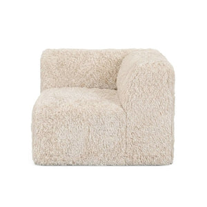 English Elm Modular Faux Fur Sectional Sofa Set with Deep Foam Seating for Cozy Living Rooms Sand B2741S01185