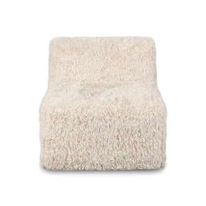 English Elm Living Room 5 Piece Modular Sectional Plush Faux Fur Low Profile Reconfigurable Pit Sofa Sand B2741S01188