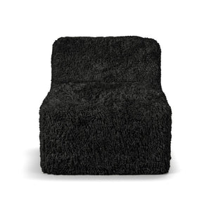 English Elm Living Room 6 Piece Faux Fur Modular Sectional Daybed with High Density Foam Seating Black B2741S01198