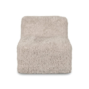 English Elm Living Room 5 Piece Modular Sectional Plush Faux Fur Low Profile Reconfigurable Pit Sofa Taupe B2741S01212