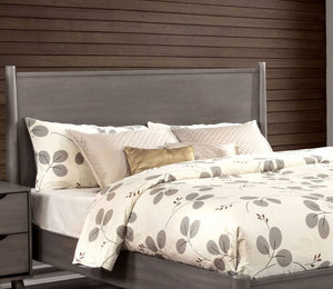 English Elm Wooden Twin Platform Bedroom Set Mid-Century Tapered Legs Solid Wood 3 Piece Suite Gray B2741S01278