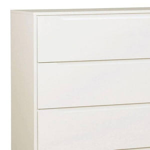 English Elm Wooden Twin Platform Bedroom Set Mid-Century Tapered Legs Solid Wood 3 Piece Suite White B2741S01288