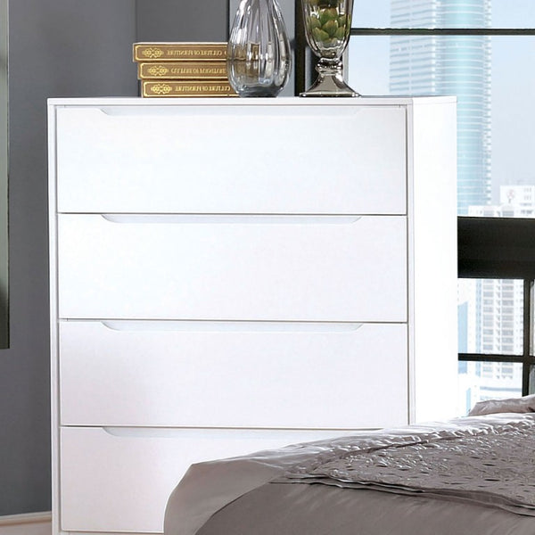 English Elm Wooden Twin Platform Bedroom Set Mid-Century Tapered Legs Solid Wood 3 Piece Suite White B2741S01288
