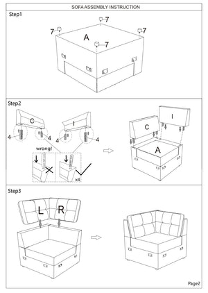 English Elm Corner Tufted Modular Seat Unit Classic Button Detail for Traditional Living Rooms B2748P412564