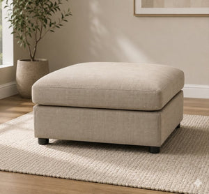 English Elm Ottoman Corduroy Upholstered Low Profile Seat for Living Room or Sectional Use B2748P481373