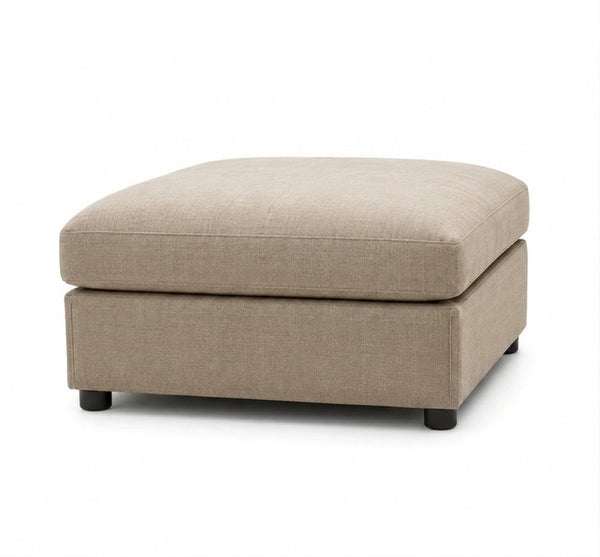 English Elm Ottoman Corduroy Upholstered Low Profile Seat for Living Room or Sectional Use B2748P481373