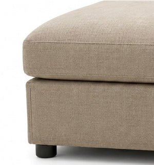 English Elm Ottoman Corduroy Upholstered Low Profile Seat for Living Room or Sectional Use B2748P481373