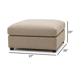 English Elm Ottoman Corduroy Upholstered Low Profile Seat for Living Room or Sectional Use B2748P481373