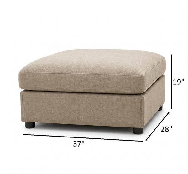 English Elm Ottoman Corduroy Upholstered Low Profile Seat for Living Room or Sectional Use B2748P481373