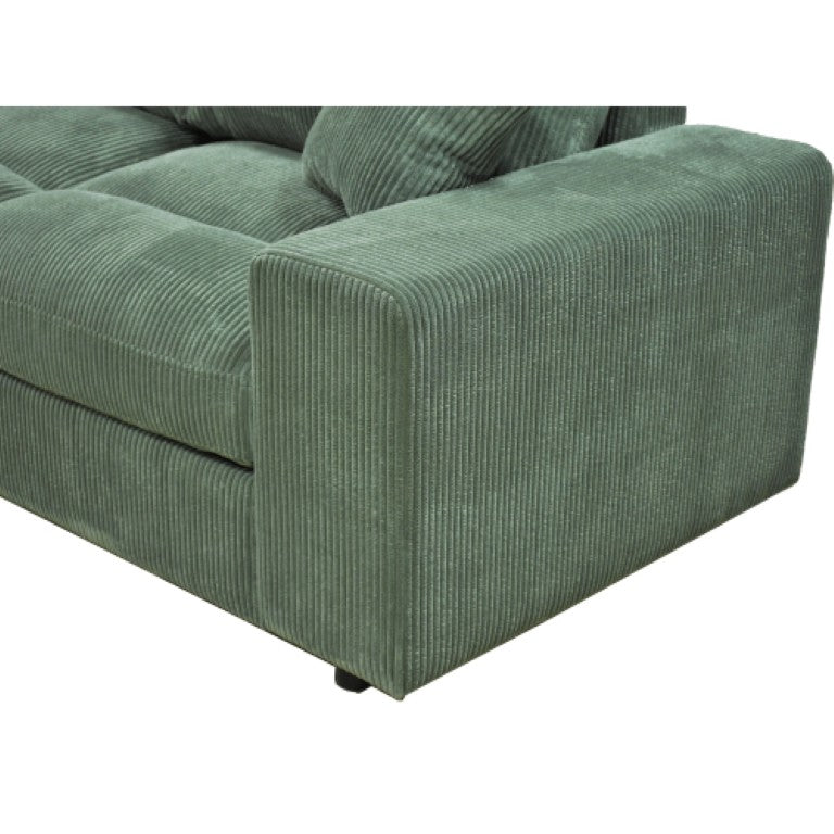 English Elm L/R Arm Modular Sectional Piece in Textured Corduroy for Modern Living Rooms B2748P482063