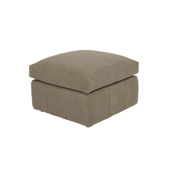 English Elm Square Corduroy Upholstered Ottoman Ribbed Texture Footrest for Living Room or Bedroom Camel B2748P517645