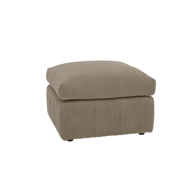 English Elm Square Corduroy Upholstered Ottoman Ribbed Texture Footrest for Living Room or Bedroom Camel B2748P517645