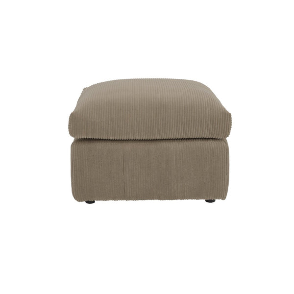 English Elm Square Corduroy Upholstered Ottoman Ribbed Texture Footrest for Living Room or Bedroom Camel B2748P517645