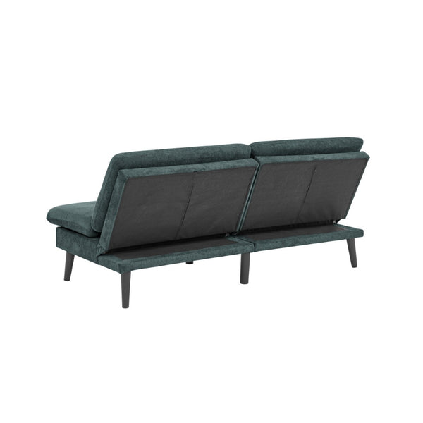 English Elm Polyester Blend Tufted Futon Sofa Sleeper with Tall Legs for Guest Room or Studio Antique Green B2748P521270