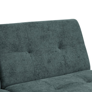 English Elm Polyester Blend Tufted Futon Sofa Sleeper with Tall Legs for Guest Room or Studio Antique Green B2748P521270