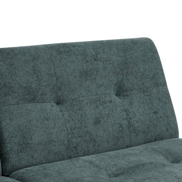 English Elm Polyester Blend Tufted Futon Sofa Sleeper with Tall Legs for Guest Room or Studio Antique Green B2748P521270