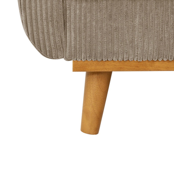 English Elm Corduroy Ribbed Upholstered Loveseat with Solid Wood Frame and Toss Pillows Camel B2748P533793