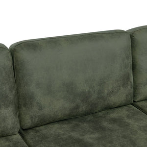 English Elm Faux Leather Modular Sectional Sofa Reconfigurable Layout for Open Living Rooms B2748S00187