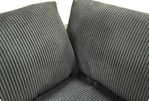 English Elm Corduroy Ribbed Upholstered Modular Sectional Sofa with Reversible Chaise for Living Room Dark Gray B2748S00192
