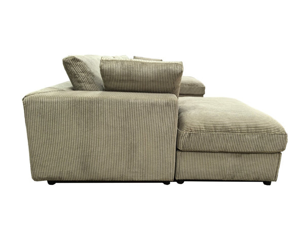 English Elm Corduroy Ribbed Upholstered Modular Sectional Sofa with Reversible Chaise for Living Room Camel B2748S00197