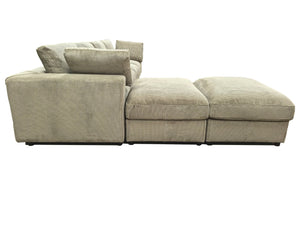 English Elm Corduroy Ribbed Upholstered Modular Sectional Sofa with Reversible Chaise for Living Room Camel B2748S00197