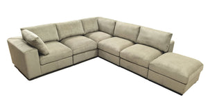 English Elm Corduroy Ribbed Upholstered Modular Sectional Sofa with Reversible Chaise Living Room Camel B2748S00203