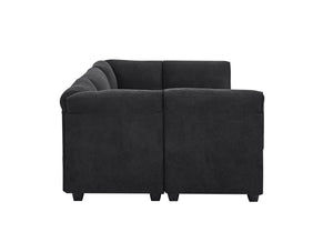 English Elm Polyester Blend Modular Sectional Sofa with L Shape Design for Living Rooms B2748S00218