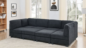 English Elm Polyester Upholstered Modular Sectional Sofa with Removable Cushions for Living Room B2748S00219