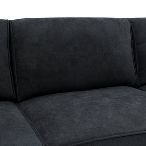 English Elm Polyester Upholstered Modular Sectional Sofa with Removable Cushions for Living Room B2748S00219