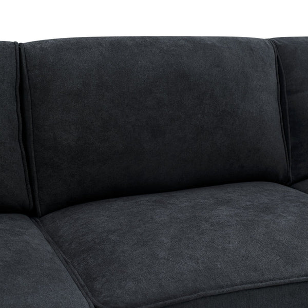 English Elm Polyester Upholstered Modular Sectional Sofa with Removable Cushions for Living Room B2748S00219
