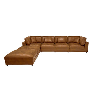 English Elm Faux Leather Modular Sectional Sofa Configurable Contemporary Living Room Seating B2748S00224