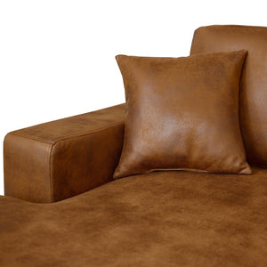 English Elm Faux Leather Modular Sectional Sofa with Removable Cushions for Modern Living B2748S00225