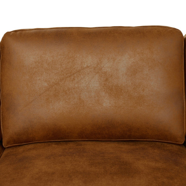 English Elm Faux Leather Modular Sectional Sofa with Removable Cushions for Modern Living B2748S00225