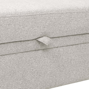 English Elm 76.5 Inch Tufted Linen Blend Sleeper Sectional with Reversible Chaise and Hidden Storage B2748S00227
